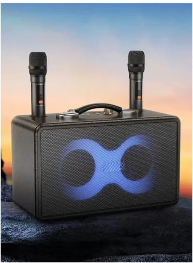 Wulf Portable Bluetooth Speaker with Dual 15W Full-Range Drivers, 5W Tweeter & 60W Peak Output