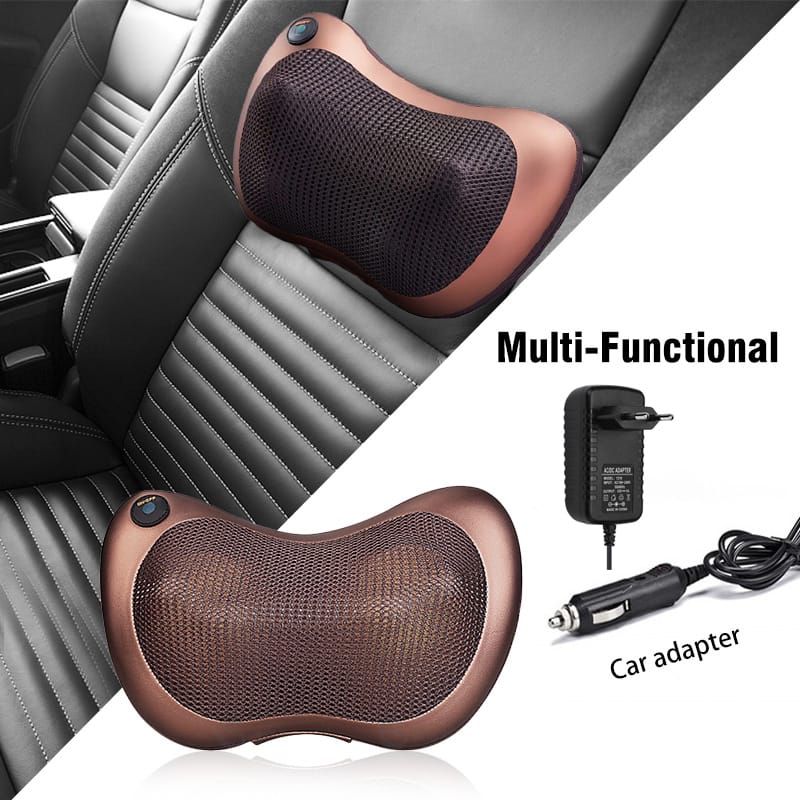 CAR & HOME PILLOW WITH 8 HEAD FOR NECK, BACK AND FOOT MASSAGE PILLOW ELECTRIC