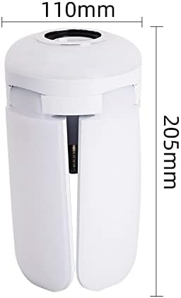 Smart Speaker Folding Deformation Lamp, LED Fan Music Light Bulb, Color Changing Lamp with Built-In Bluetooth Speaker And Remote Control for Home Stage Bar Party (4 FAN BLADE)