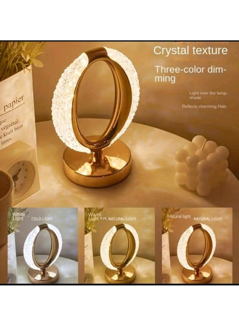 LED Table Lamp Stepless Dimming USB Charging Touch Magnetic Switch Home Decor Bedroom Bedside Living Room Acrylic Desk Lamp