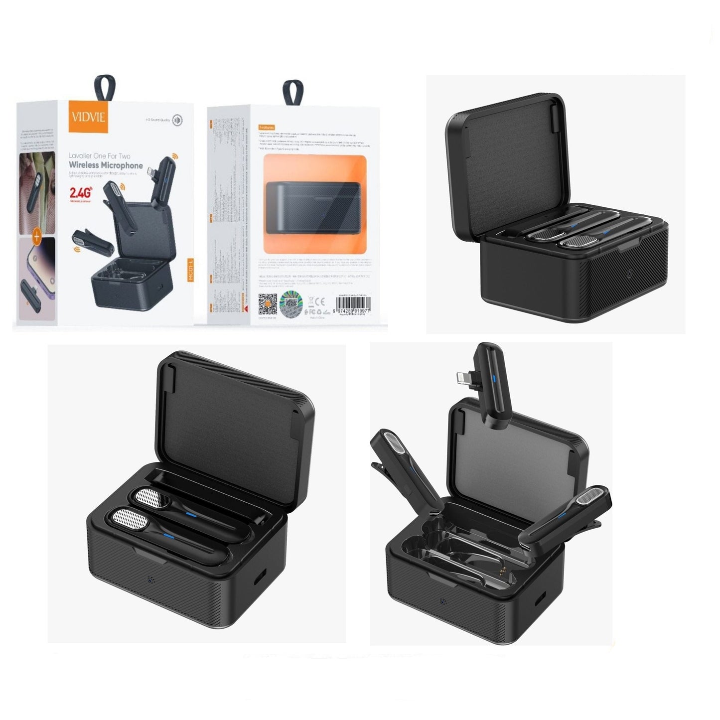 Vidvie MC01 Lavalier Dual Wireless Microphone For Type C or iPhone