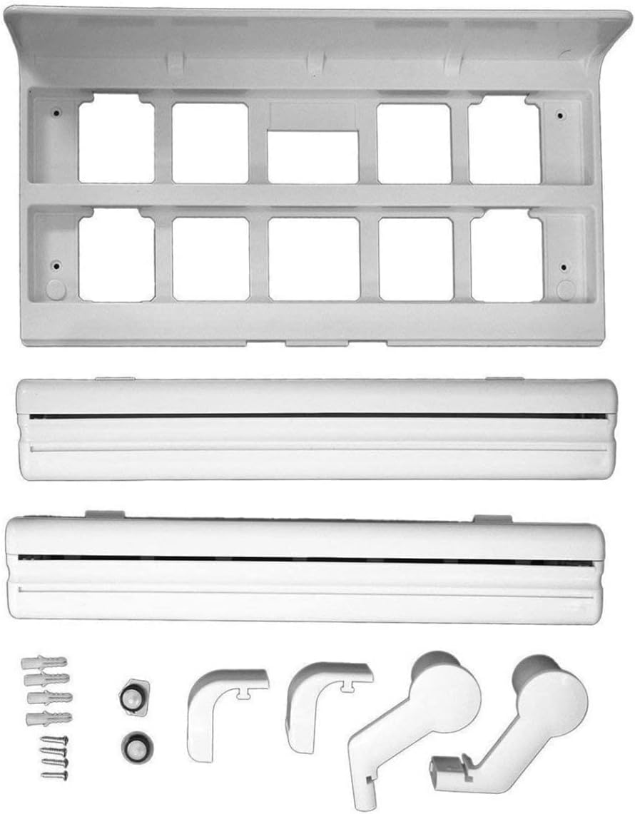 3 in 1 Wrap Center Holds Silver Foil, Plastic Wrap, and Paper Towels / 3 in 1 Kitchen Triple Paper Dispenser & Holder Paper/Foil/Cling Wrap (white)