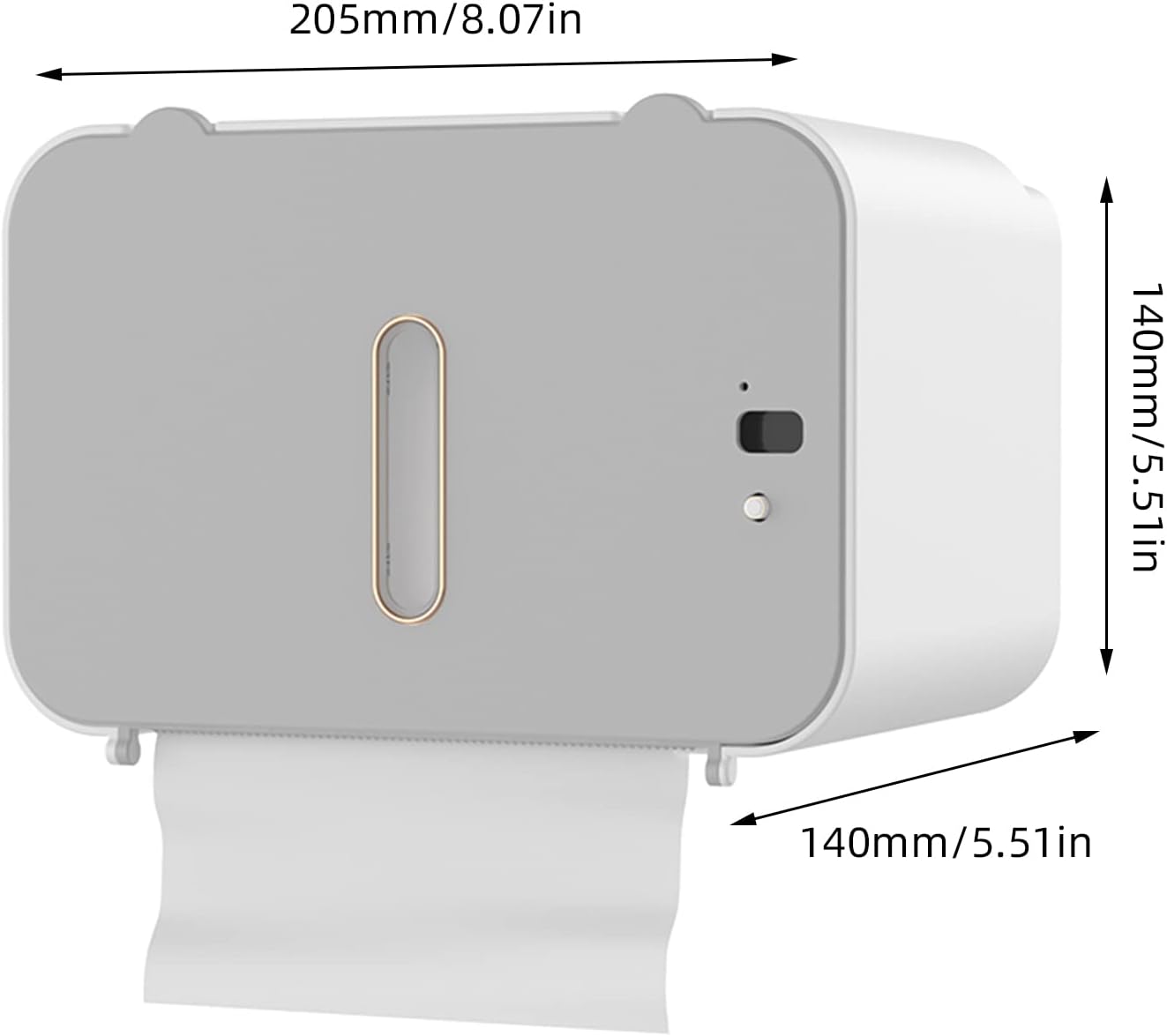 Automatic Toilet Paper Dispenser touchless Wall Mount, Commercial Toilet Paper Holder Dispenser, Paper Towel Dispenser with Shelf Household Intelligent Induction Punch-Free