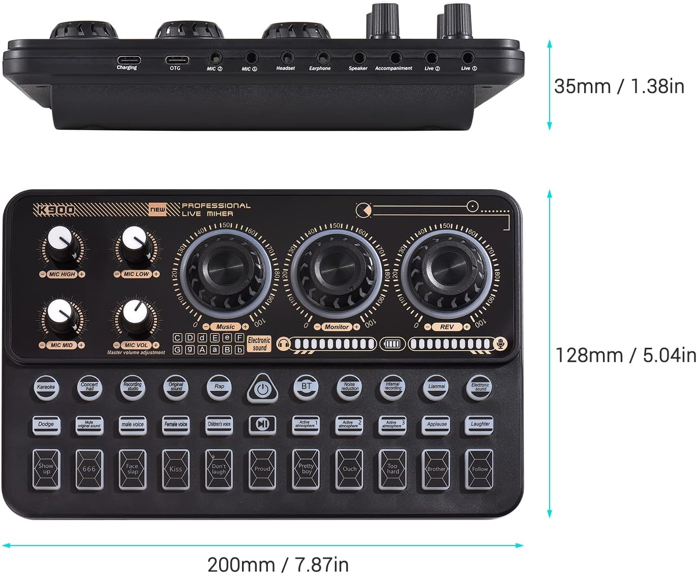 بطاقة صوت رقمية محمولة متعددة الوظائف SK900