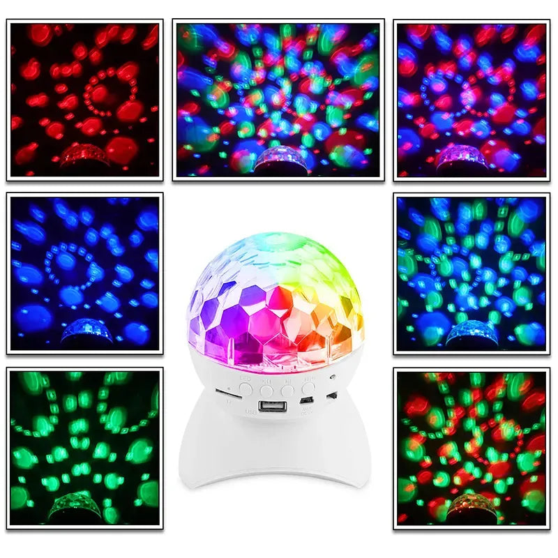 Led Rechargeable Bluetooth Speaker With Party Lights