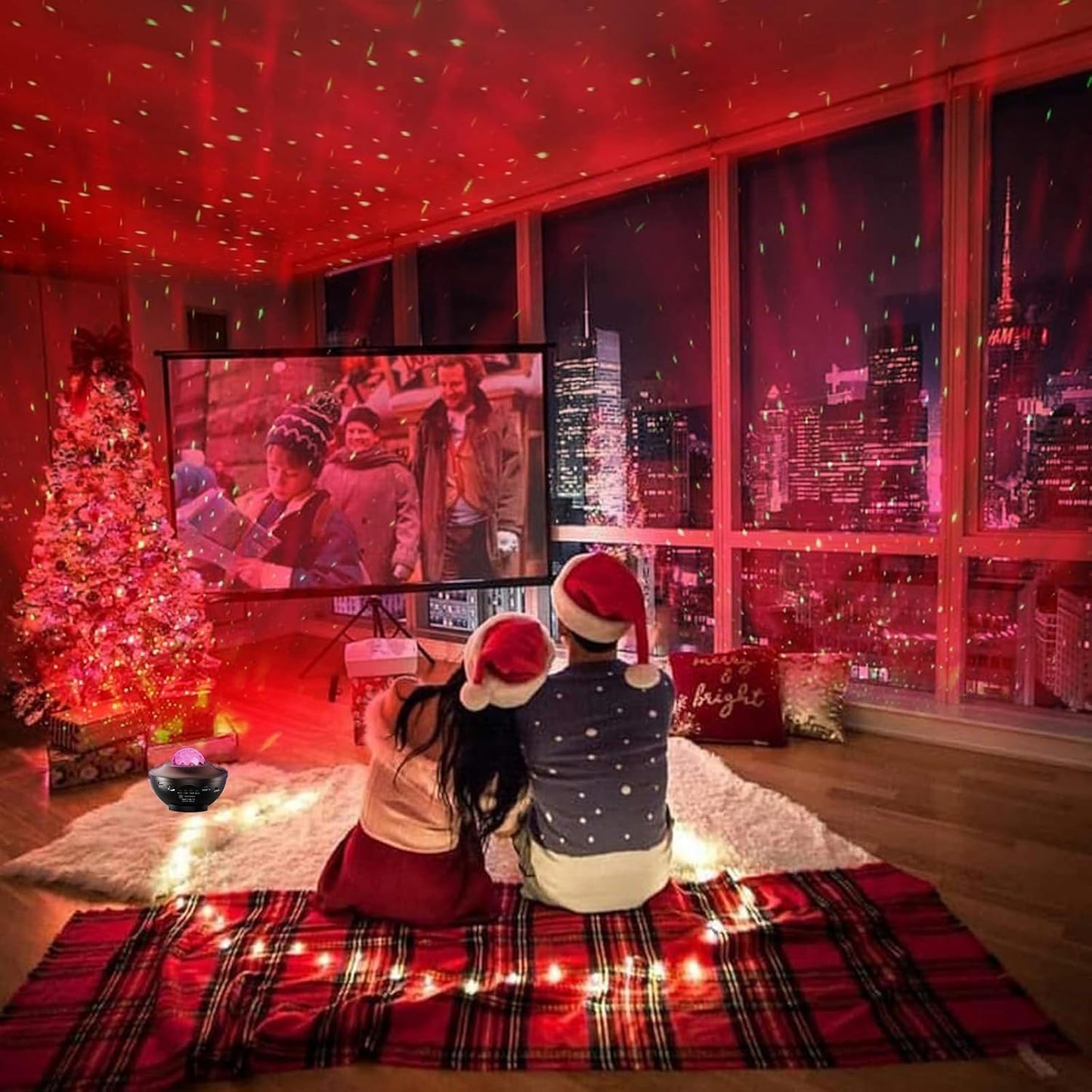 Galaxy Star Projector, Nebula LED Night Light for Room Decor, Ocean Wave Starry Sky Light Projector for Bedroom/Home Theater, Remote & Bluetooth Speaker