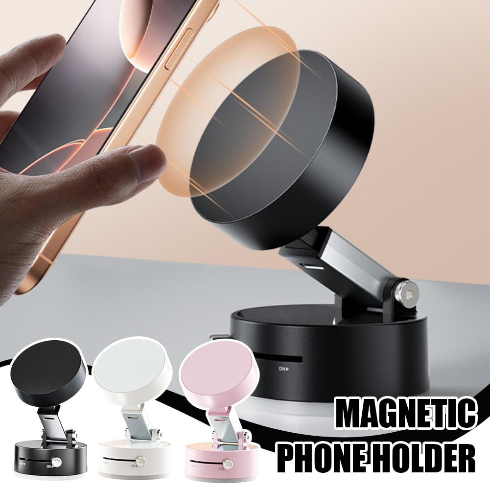 Adjustable Vacuum Suction Cup Folding Mobile Phone Holder Foldable for Lazy Car Suction Cup Holder Phone Stand