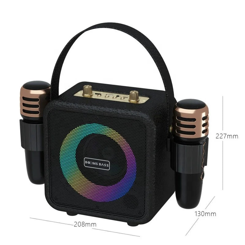M4101 Super Bass High Quality Loud Big Speakers Outdoor DJ Party Portable Karaoke Speaker With 2 Wireless Mic for Family Ktv