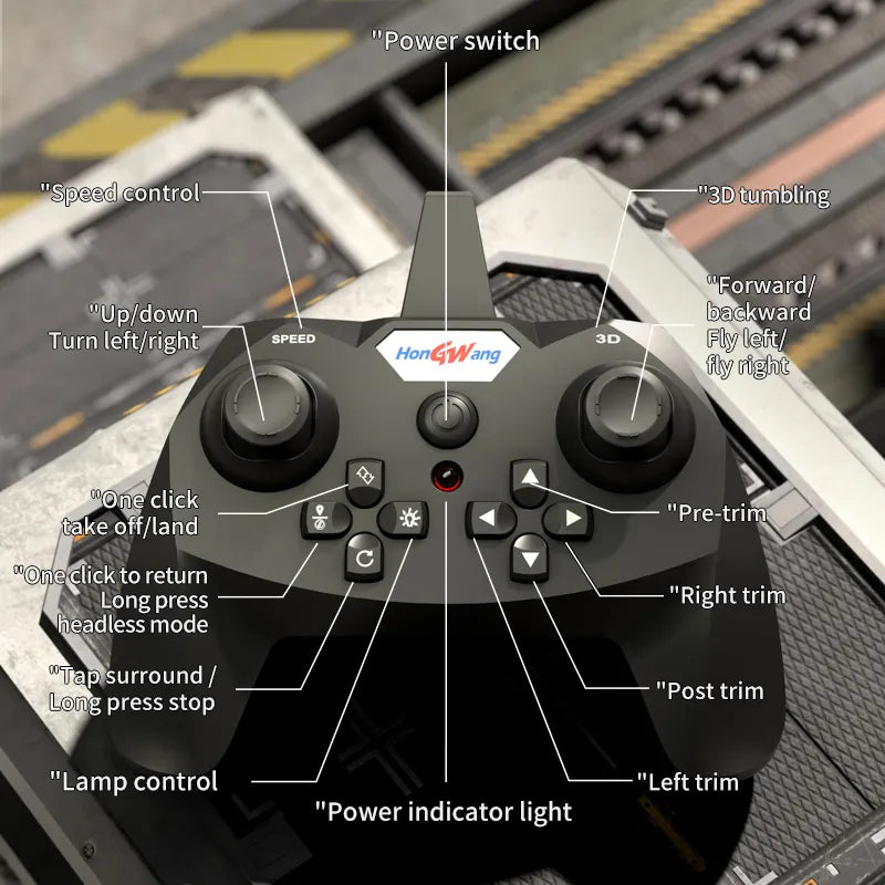 L0712 360 Degree Rolling Headless Mode Stunt Airplane Quadcopter
