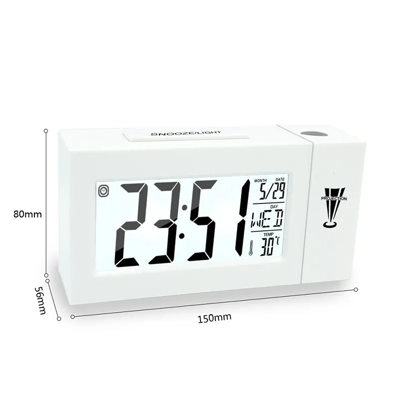Projector Digital Alarm Clock Ceiling Display Desk Table Clock