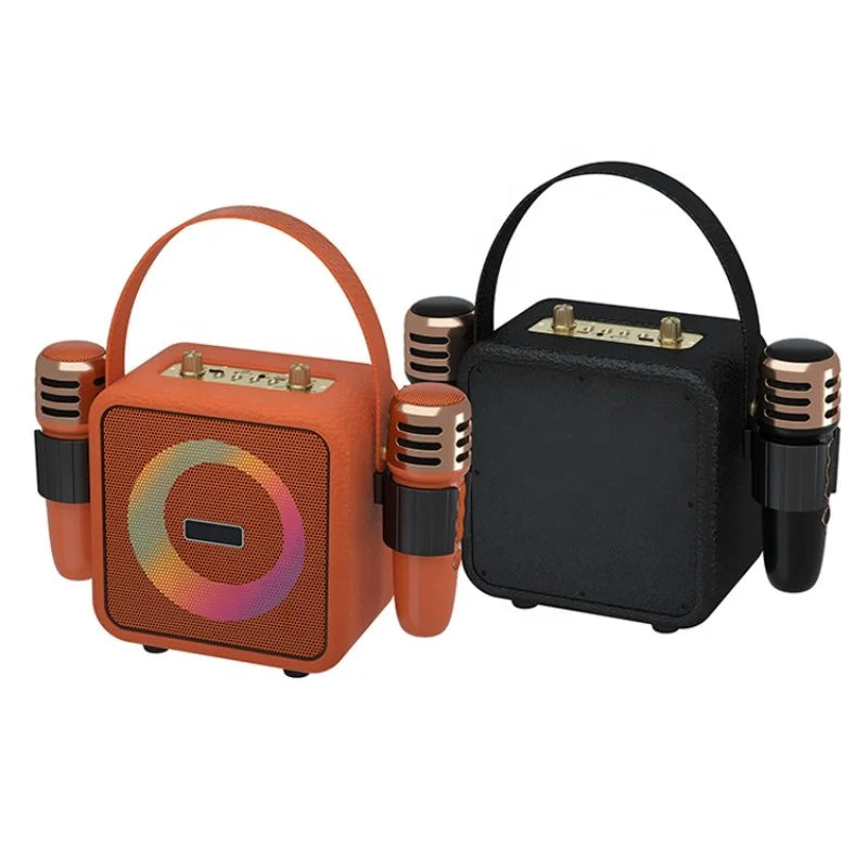 M4101 Super Bass High Quality Loud Big Speakers Outdoor DJ Party Portable Karaoke Speaker With 2 Wireless Mic for Family Ktv