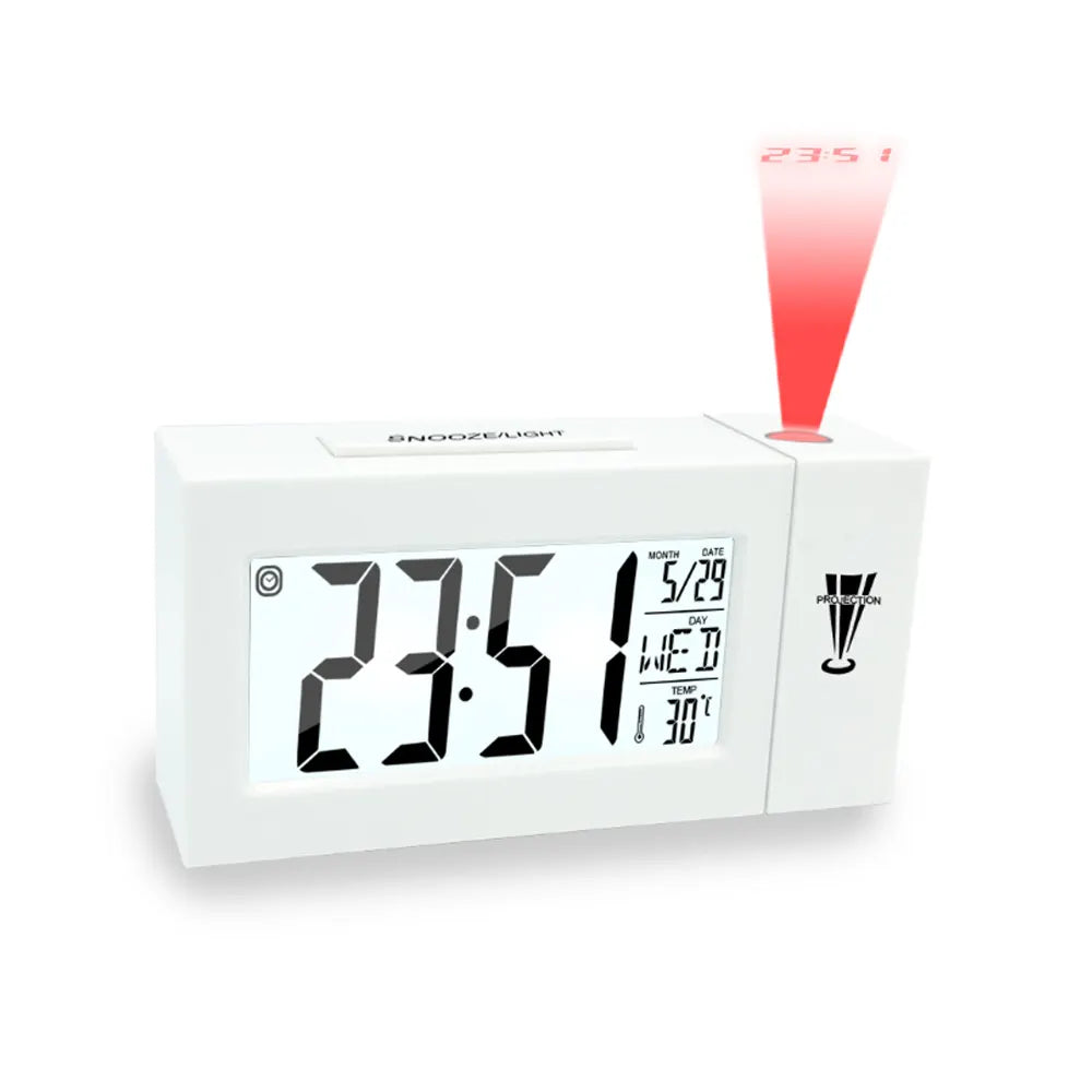 Projector Digital Alarm Clock Ceiling Display Desk Table Clock