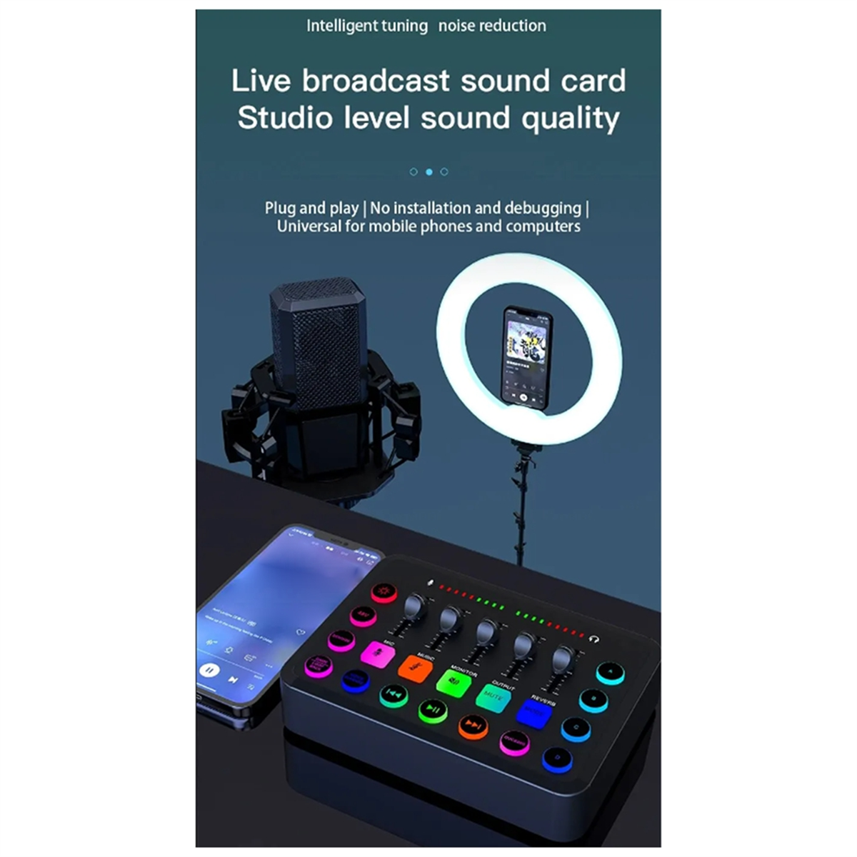 بطاقة صوت F11 مع مجموعة ميكروفون Lct 240 كاملة