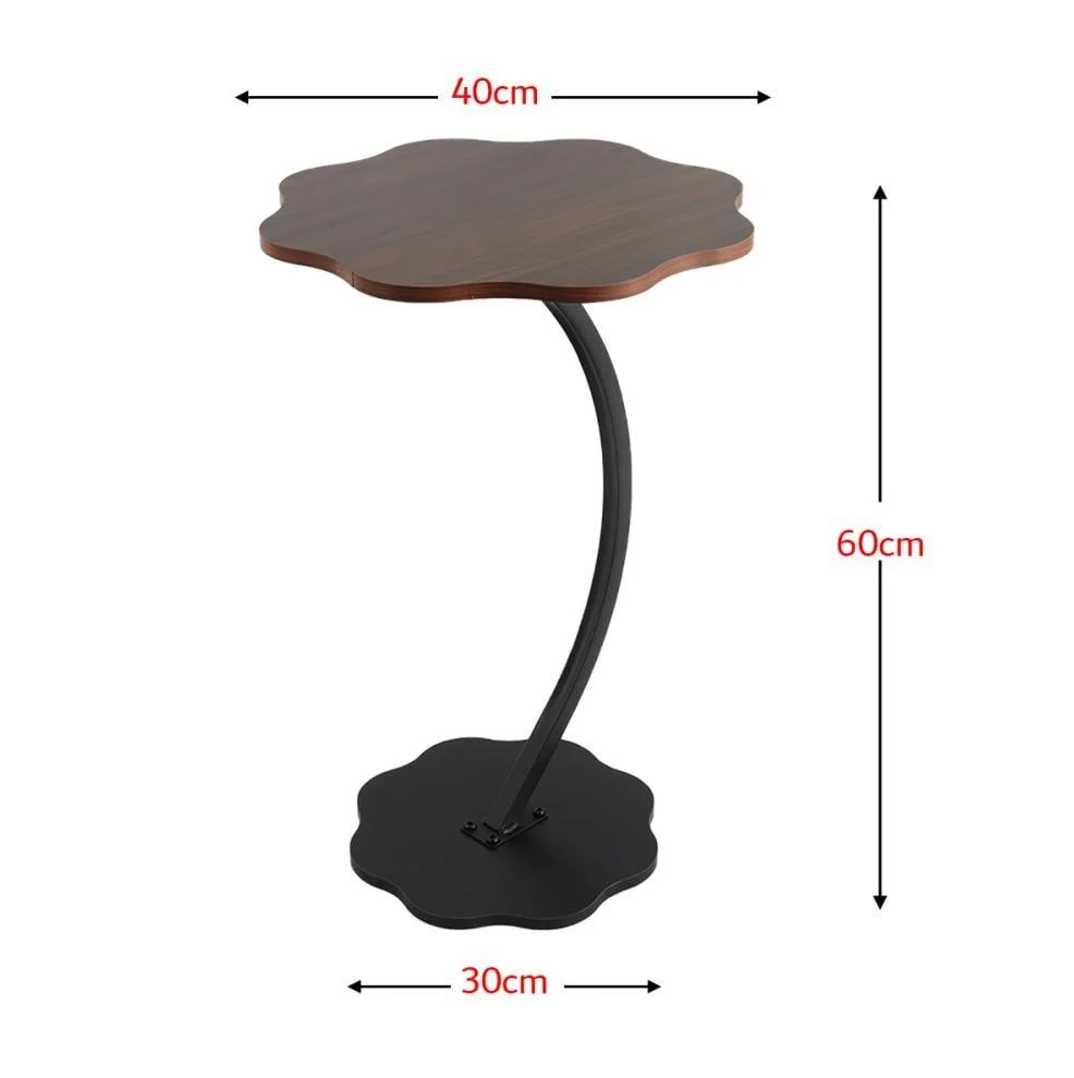 Living room sofa sideboard Light luxury round/ Flower small coffee table Brown