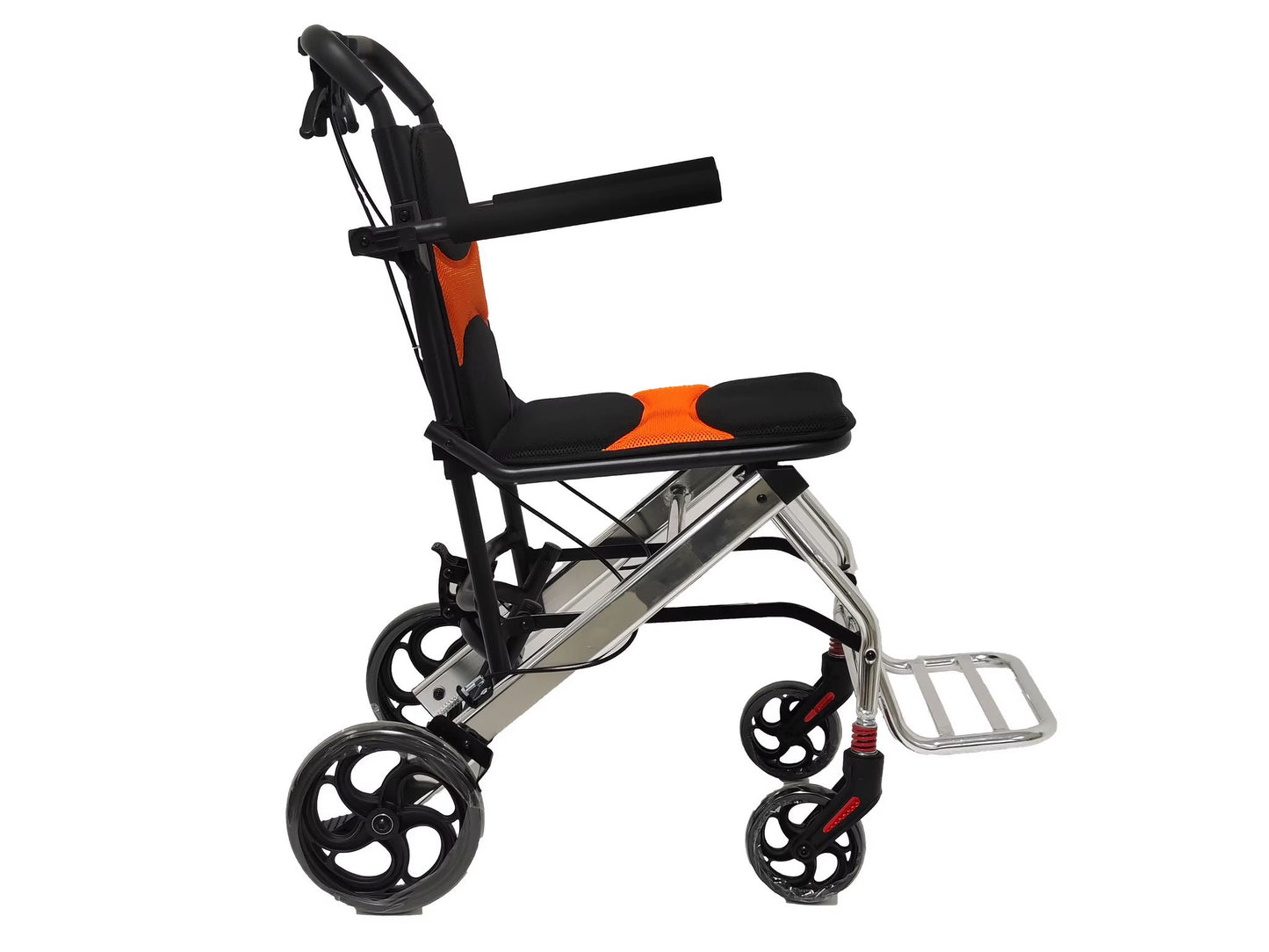 Ultra Light Transport Wheelchairs for Seniors Weight Only 15lbs, Travel Wheelchairs for Adults Lightweight Foldable Support 220lbs