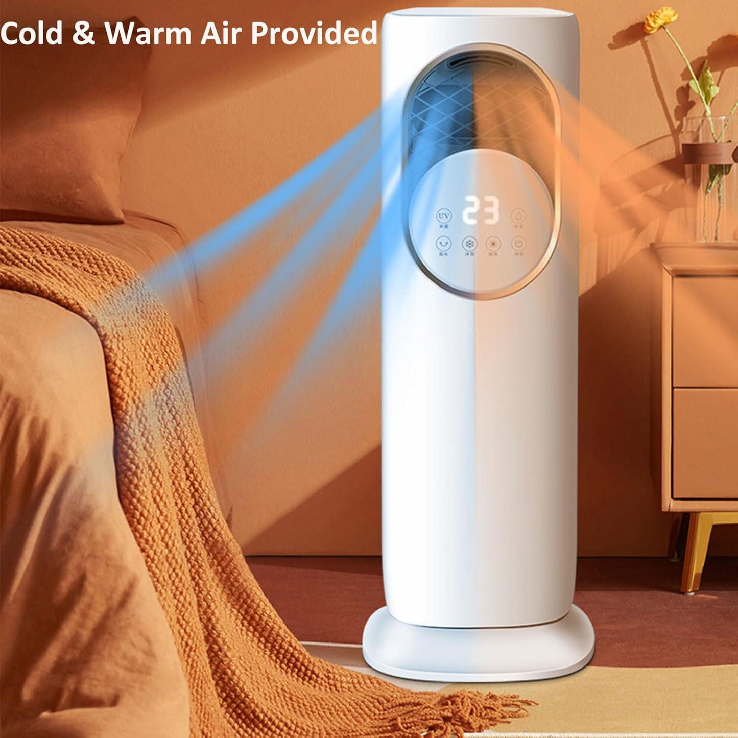 5 in 1 Cool and Heat Tower Fan
