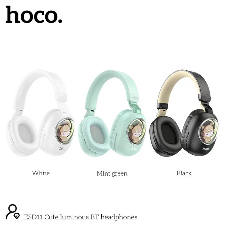 سماعة رأس لاسلكية Hoco Esd11 مزودة بإضاءة RGB
