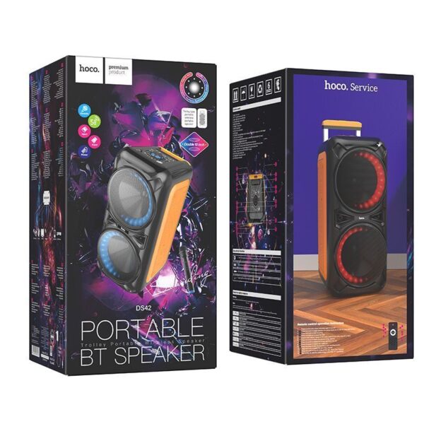 HOCO DS42 Plus Portable Bluetooth speaker With Wireless Microphone
