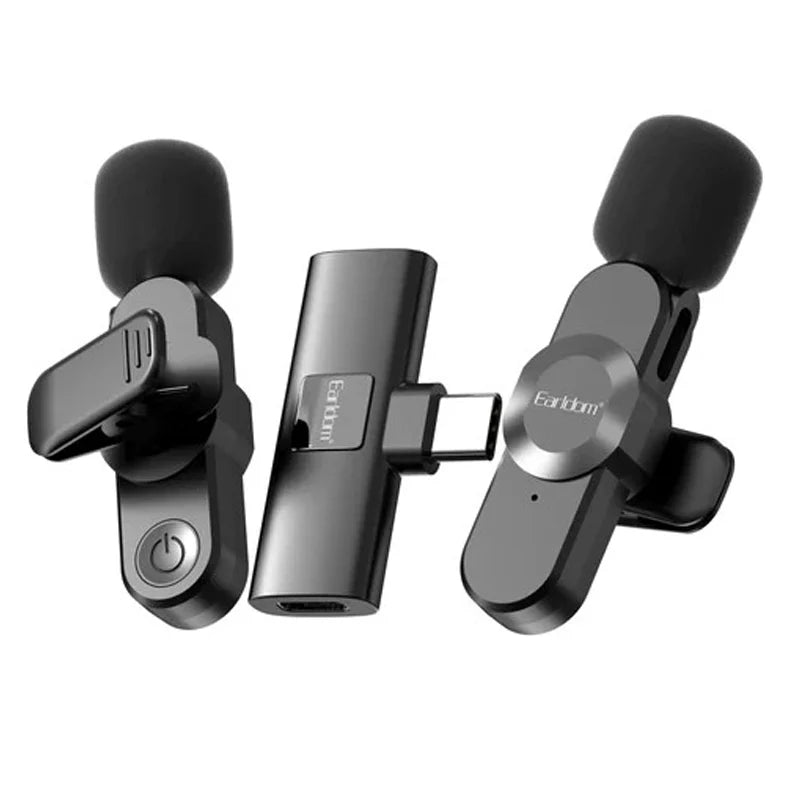 ميكروفون لاسلكي مزدوج من Earldom MC8C لأجهزة Type C أو iPhone