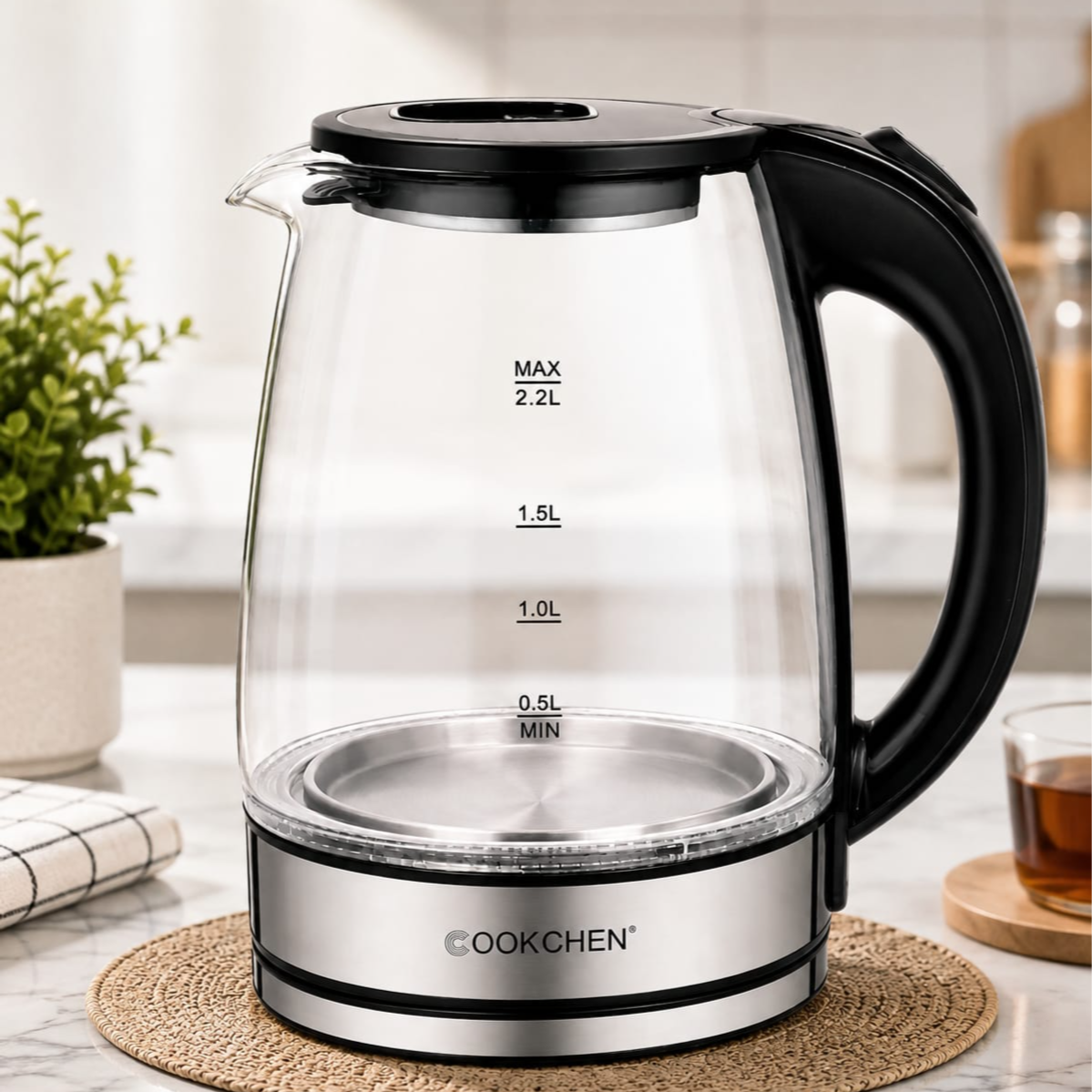 2.2L Glass Electric Kettle 1500W