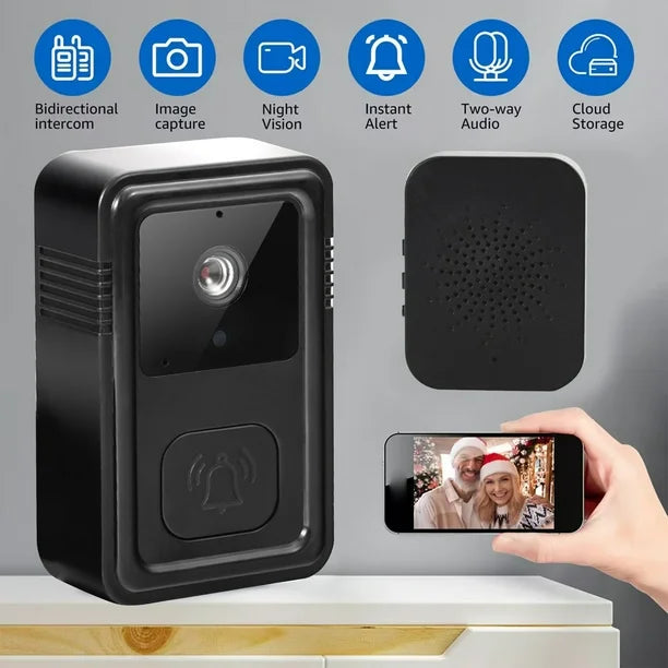 كاميرا جرس باب ذكي لاسلكي مزود بخاصية واي فاي