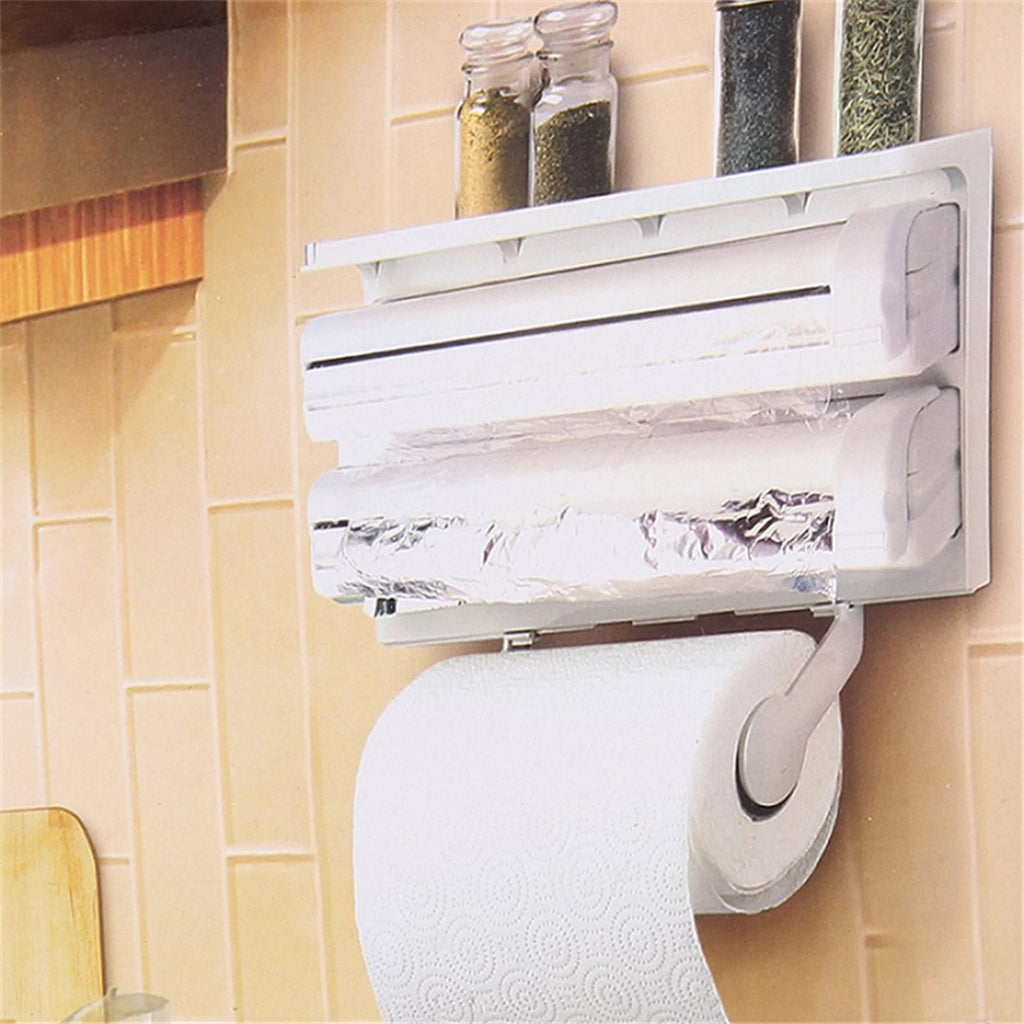 مركز التغليف 3 في 1 يحمل رقائق الفضة والغلاف البلاستيكي والمناشف الورقية