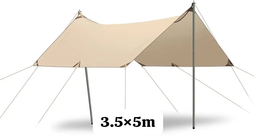 Tent Tarps Awning Canopy Set Outdoor Beach Tent Tarp Wear-Resistant, Waterproof Awning Tarps
