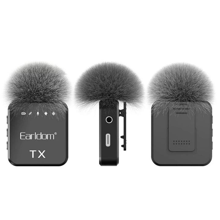 ميكروفون لاسلكي بمشبك طوق 3 في 1 من Earldom MC13 مزود بميكروفونين