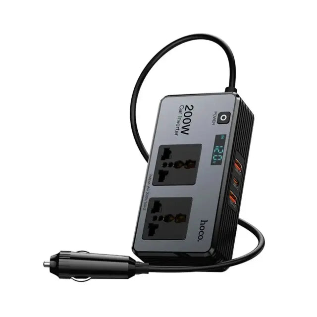 HOCO Z66 66W Car AC Inverter & Fast Charger with PD and QC3.0