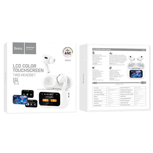 HOCO EW72 Soar True Wireless ANC Noise Reduction Touch Screen Bluetooth Headset