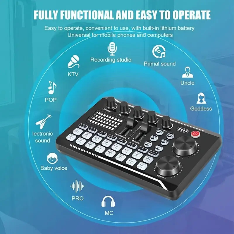 Sound Card F1 F998 Professional Sound Card With BM800 Microphone Full Set – WorldTech