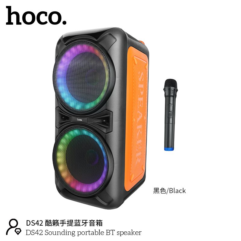 مكبر صوت HOCO DS42 Plus محمول بتقنية البلوتوث مع ميكروفون لاسلكي