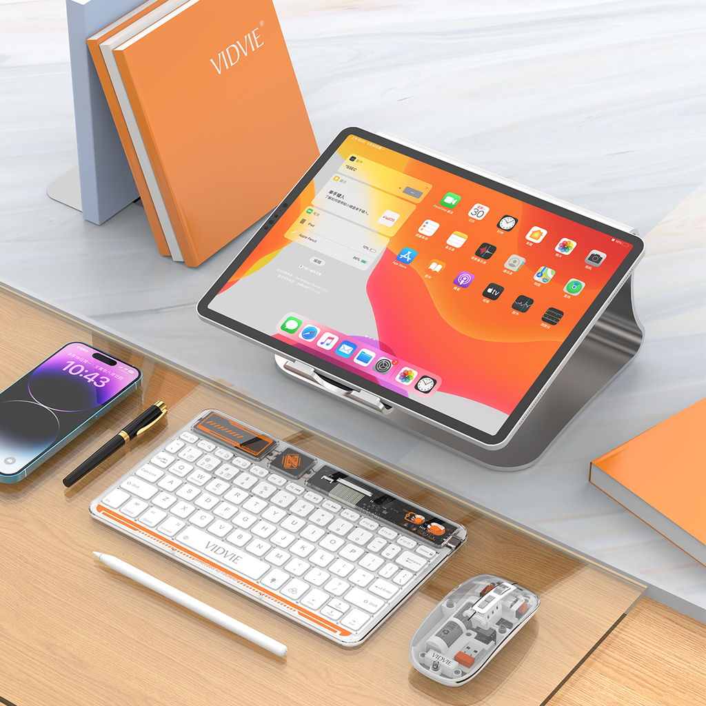 لوحة مفاتيح ذكية لاسلكية شفافة من Vidvie 