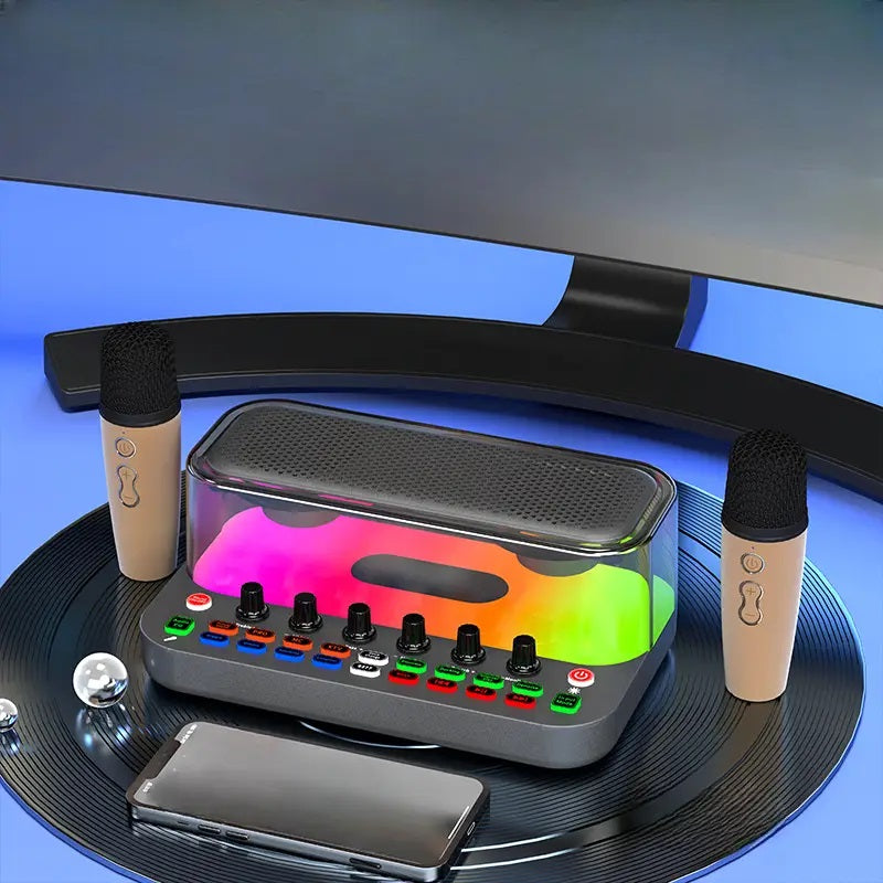 بطاقة صوت SY11 بلوتوث مع ميكروفون لاسلكي مزدوج 