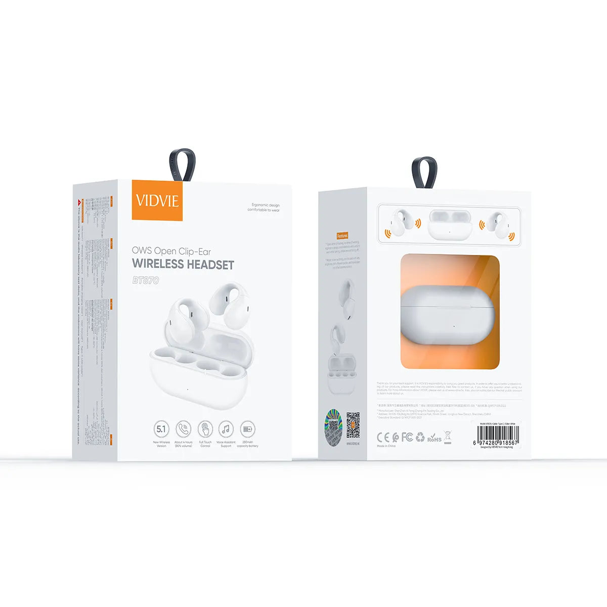 سماعات أذن لاسلكية Vidvie BT870 OWS بمشبك مفتوح