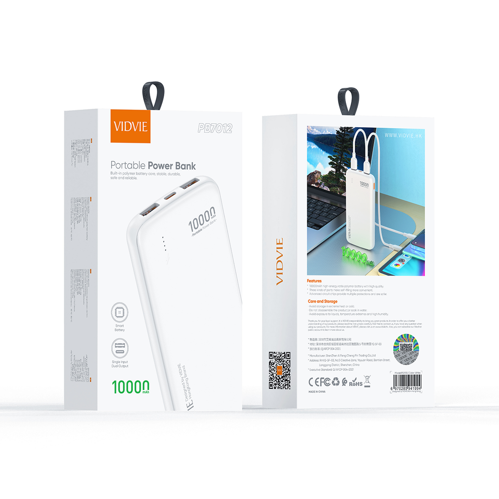 باور بانك محمول بسعة 10000 مللي أمبير في الساعة من فيدفي PB7012