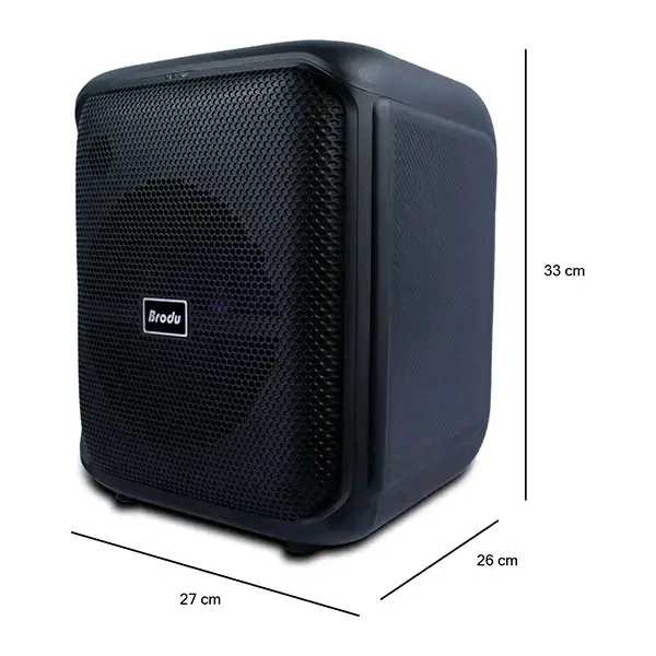 مكبر صوت بلوتوث كاريوكي Brodu عالي الجودة مقاس 8 بوصات مع ميكروفون لاسلكي وسلكي
