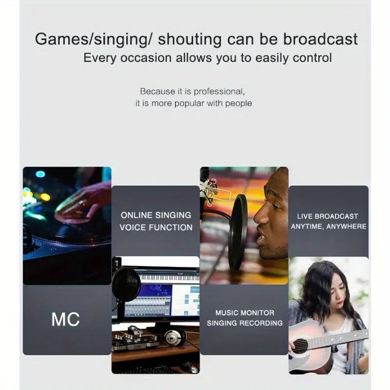 ميكروفون مكثف للبودكاست U87P مع حامل