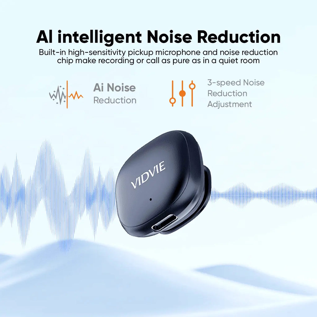 VIDVIE MC02  AI Smart Noise-cancelling Wireless Type-C Microphone