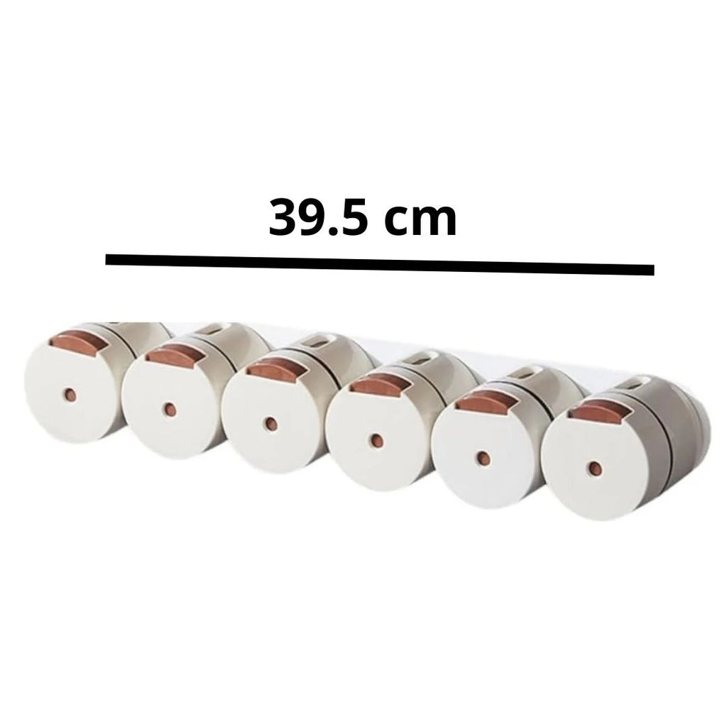 Set of 6 Magnetic Condiment Containers for Kitchen