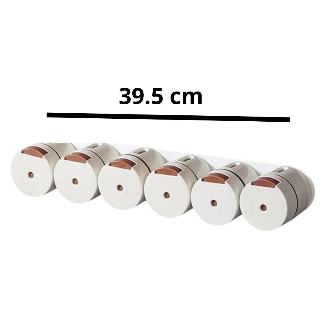 Set of 6 Magnetic Condiment Containers for Kitchen