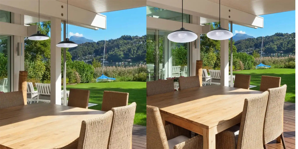 Dual Head Outdoor Solar-Powered Lamp