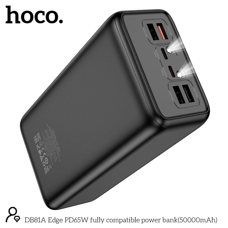 HOCO DB81A Power Bank 50000MAH 65PD 4 USB 2 TYPE-C With LED Light