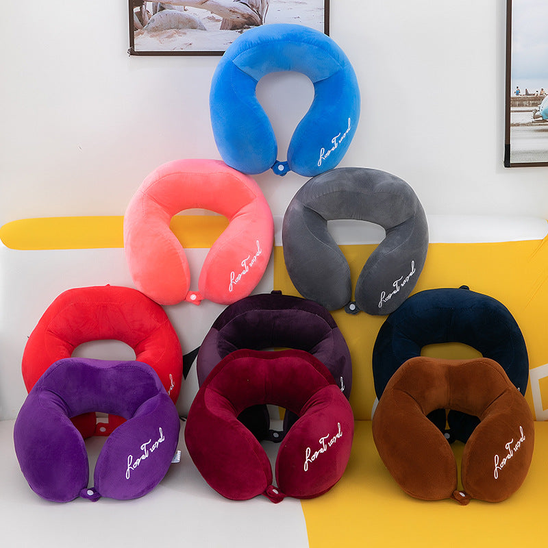 وسادة متعددة الوظائف على شكل حرف U ذات سنام مزدوج للرقبة أثناء السفر بالطائرة