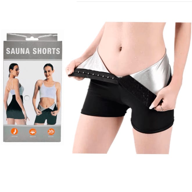 Sauna Sweat Shorts For Women High Waist Weight Loss Waist Trainer Compression Pants