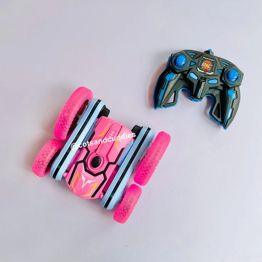 سيارة حركات بهلوانية دوارة 360 درجة مزودة بإضاءة LED للأطفال