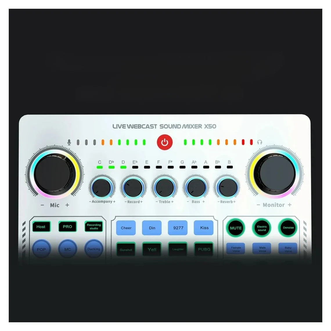 X50 Professional Recording Studio Sound Card Mixer