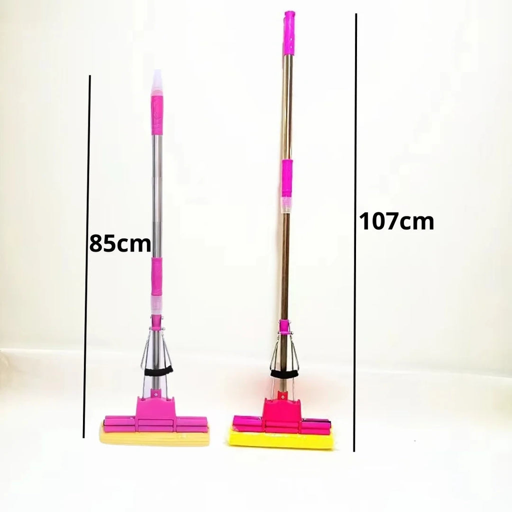 ممسحة غبار قطنية فاخرة للغاية لغسل وتنظيف الأرضيات، إسفنجة ضغط، ممسحة مزدوجة الأسطوانة من مادة PVA