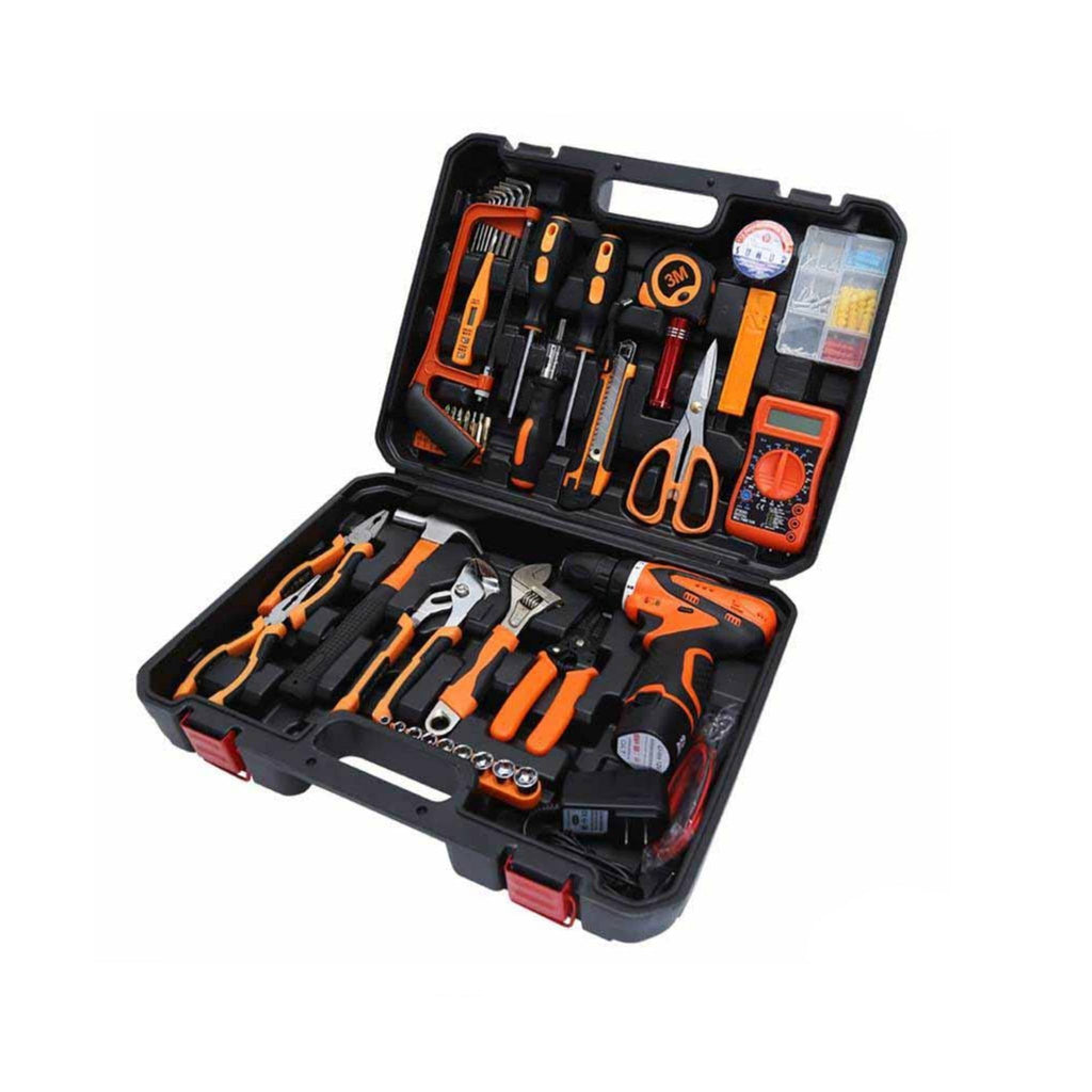 مجموعة أدوات كهربائية مكونة من 57 قطعة من Smart Tools بقوة 12 فولت لأعمال النجارة ومجموعات مثقاب لاسلكية