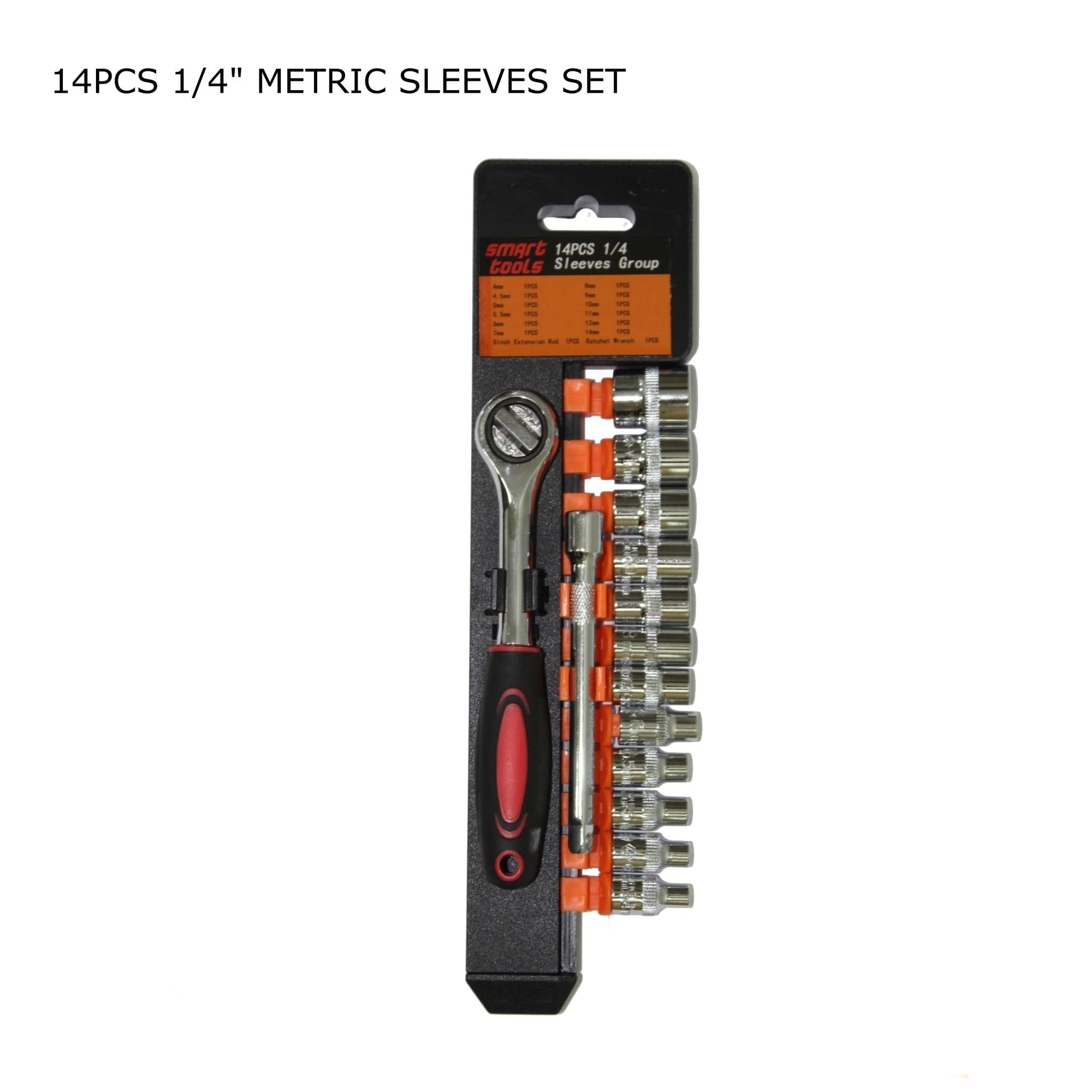 مجموعة مفاتيح ربط بمقبس 1/4 بوصة من Smart Tools، مكونة من 14 قطعة